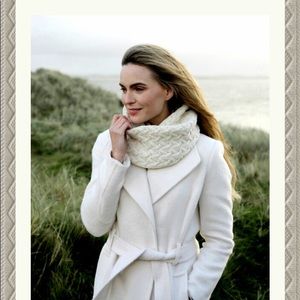 Aran wool infinity scarf made in Ireland